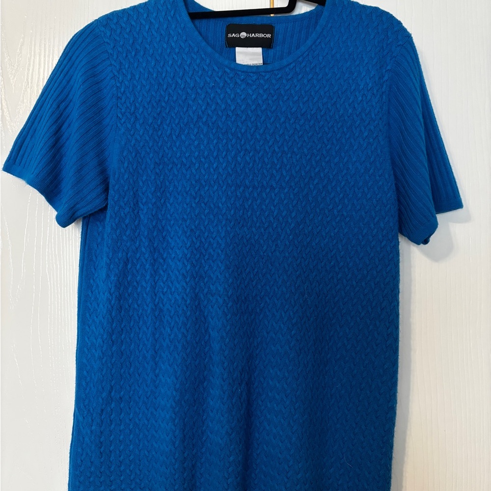 Sag Harbor Blue Short Sleeve Knit